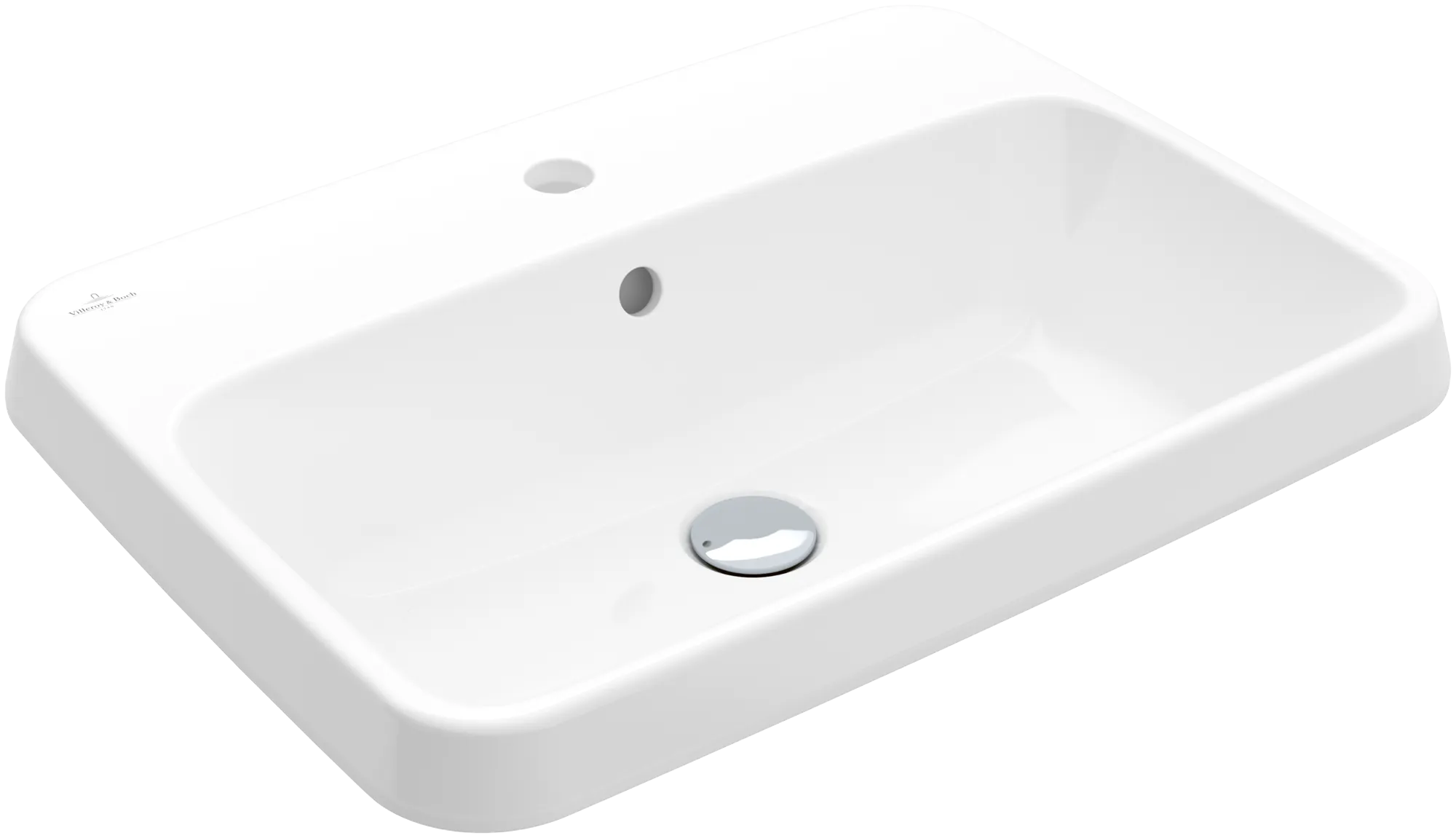 Villeroy & Boch Einbauwaschtisch „Architectura“ mit 1×1 Hahnlochbohrung, 600 × 450 × 170 mm, mit Hahnlochbohrung, Hahnlochposition mittig in Weiß Alpin Villeroy & Boch Einbauwaschtisch „Architectura“ mit 1×1 Hahnlochbohrung, 600 × 450 × 170 mm, mit Hahnlochbohrung, Hahnlochposition mittig in Weiß Alpin
