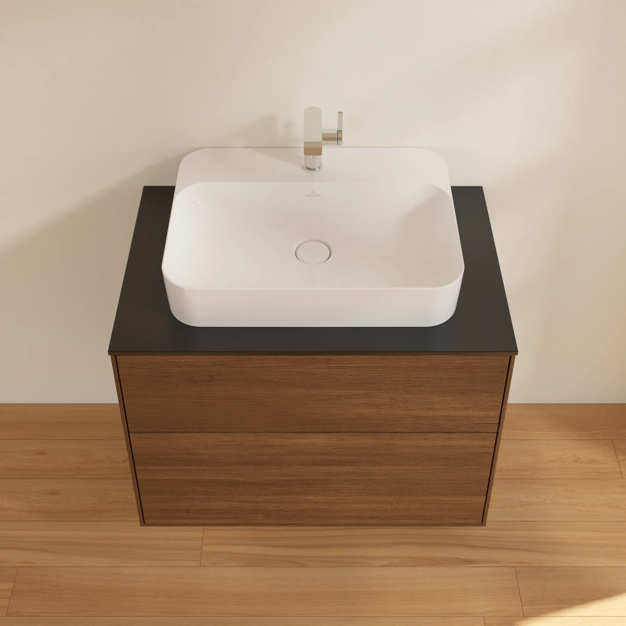Villeroy & Boch Finion Waschbeckenunterschrank G34, 800x603x501mm, Holz, mit LED-Beleuchtung