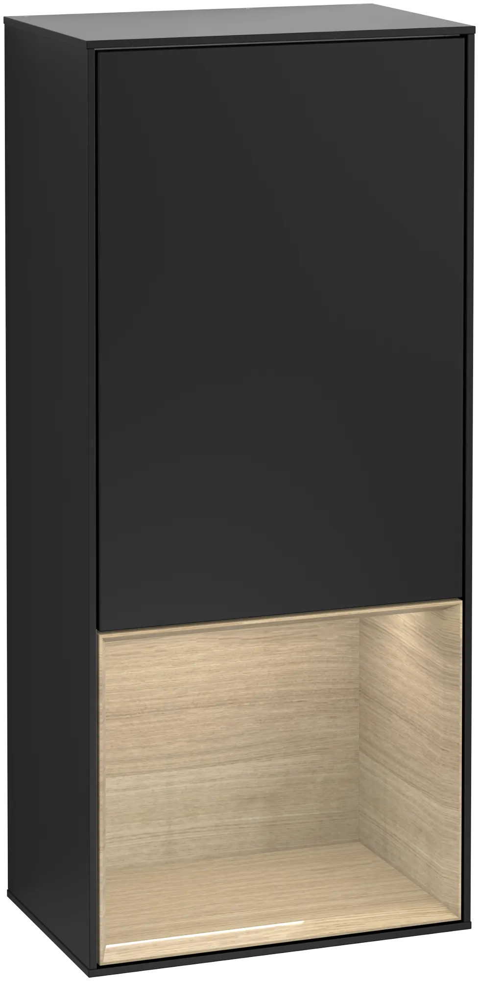 Villeroy & Boch Seitenschrank „Finion“ 41,8 × 93,6 cm 1 Tür, Anschlag links, mit Wand- und Regalelementbeleuchtung Anschlag links