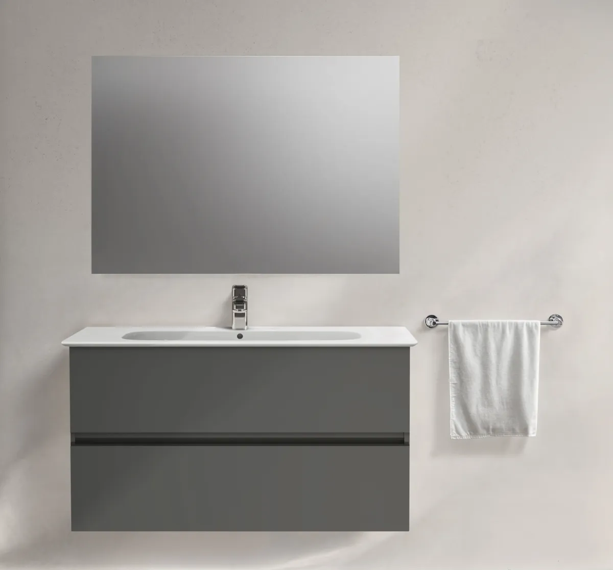 Ideal Standard Waschtischunterschrank „Eurovit+“ 50 × 55 × 44 cm Hochglanz grau lackiert Ideal Standard Waschtischunterschrank „Eurovit+“ 50 × 55 × 44 cm Hochglanz grau lackiert