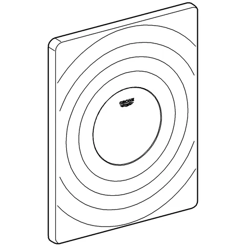 Grohe Surf WC-Betätigung 38574, 1-Menge chrom, Abdeckplatte für 1-Mengen-Betätigung Grohe Surf WC-Betätigung 38574, 1-Menge chrom, Abdeckplatte für 1-Mengen-Betätigung
