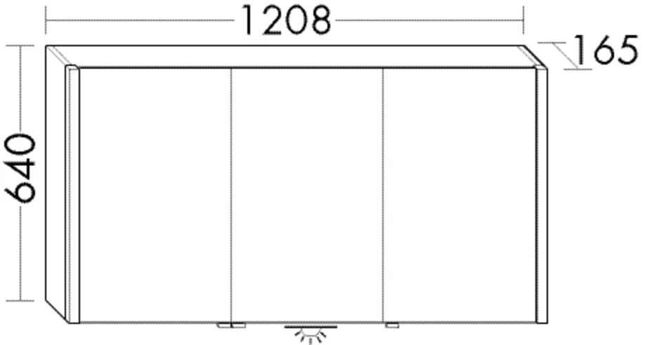 Spiegelschrank bel von burgbad - Anthrazitgrau, 1208 mm breit, 640 mm hoch, 165 mm tief Spiegelschrank bel von burgbad - Anthrazitgrau, 1208 mm breit, 640 mm hoch, 165 mm tief