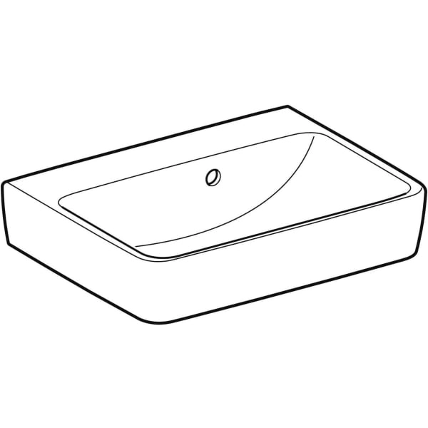 Wandwaschtisch „Renova Plan“, rechteckig 50 × 38 cm in weiß alpin