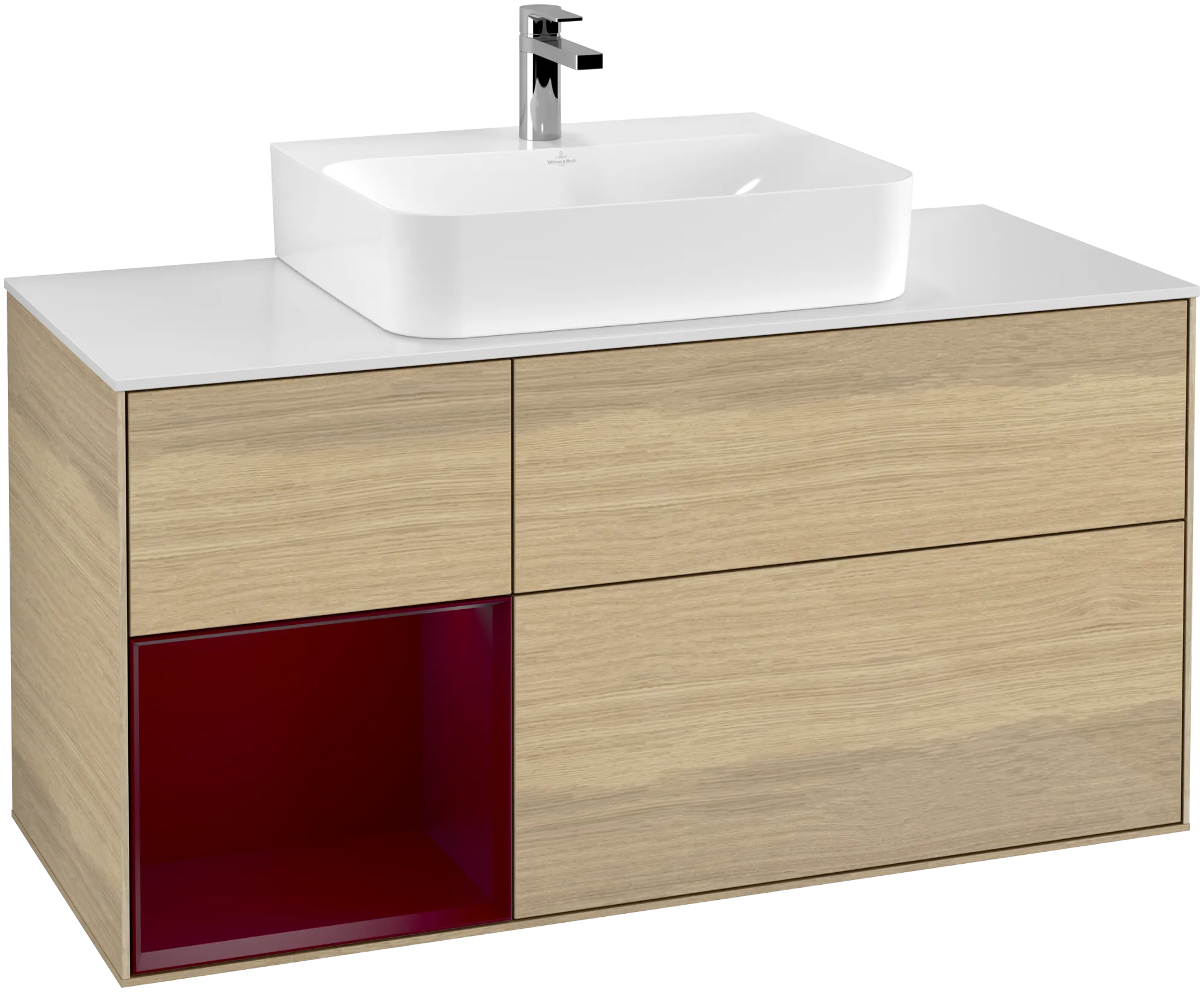 Villeroy & Boch Waschtischunterschrank „Finion“ für Schrankwaschtisch 1200 × 603 × 501 mm Oak Veneer, für Becken mittig Villeroy & Boch Waschtischunterschrank „Finion“ für Schrankwaschtisch 1200 × 603 × 501 mm Oak Veneer, für Becken mittig