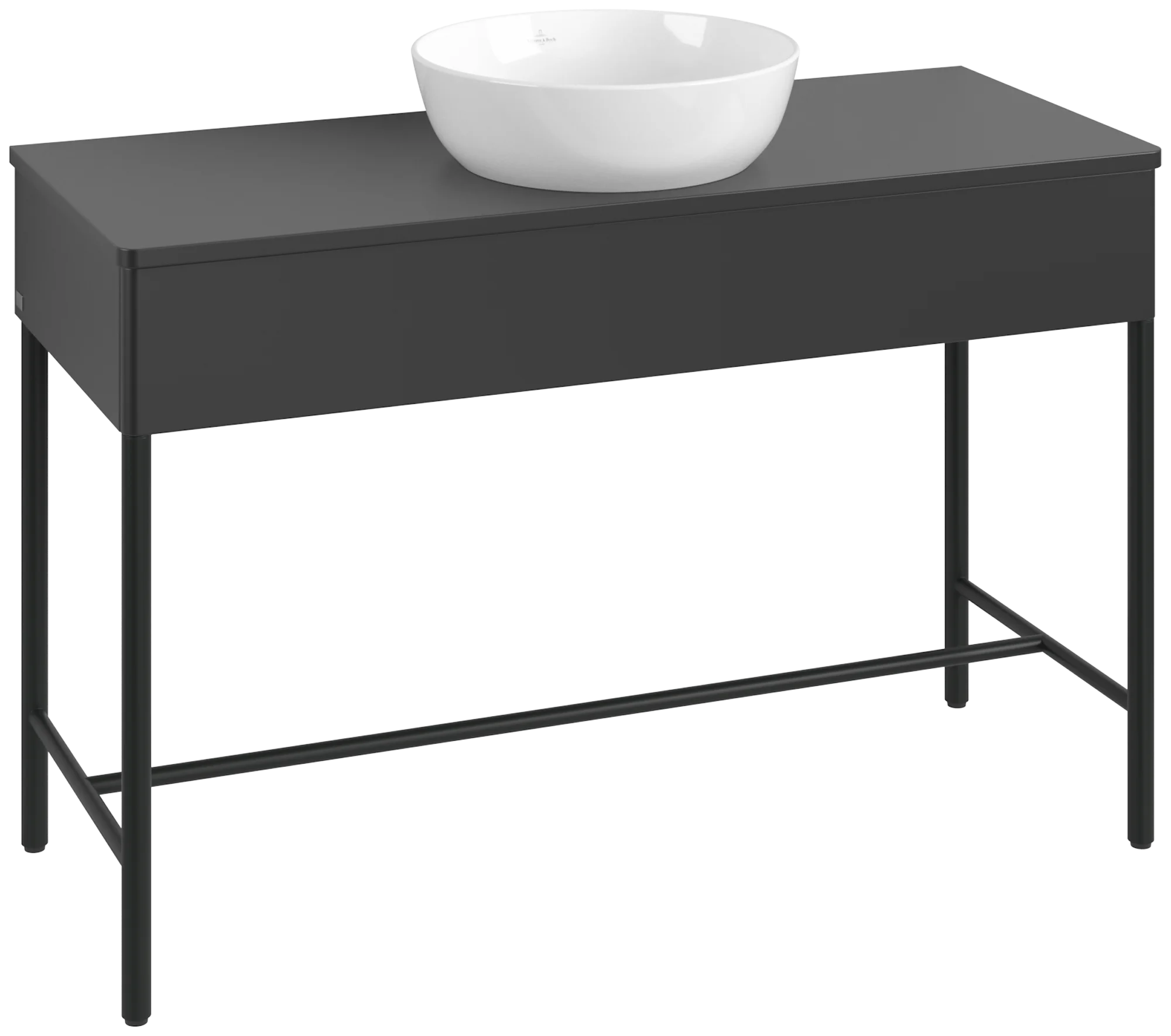 Villeroy & Boch Waschbeckenunterschrank Artis L62011, 1200x782x500 mm, Black Matt Lacquer, mit Beleuchtung und Push-to-open Funktion