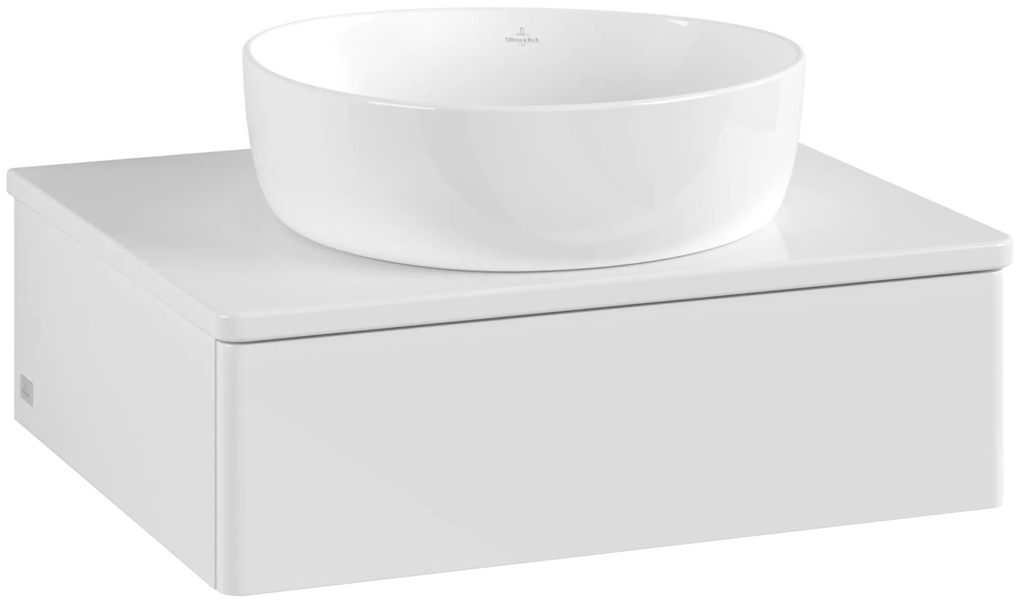 Villeroy & Boch Waschbeckenunterschrank Antao K07_1, Glossy White Lacquer, 600x190x500mm, mit SoftClosing und Push-to-open Funktion Villeroy & Boch Waschbeckenunterschrank Antao K07_1, Glossy White Lacquer, 600x190x500mm, mit SoftClosing und Push-to-open Funktion