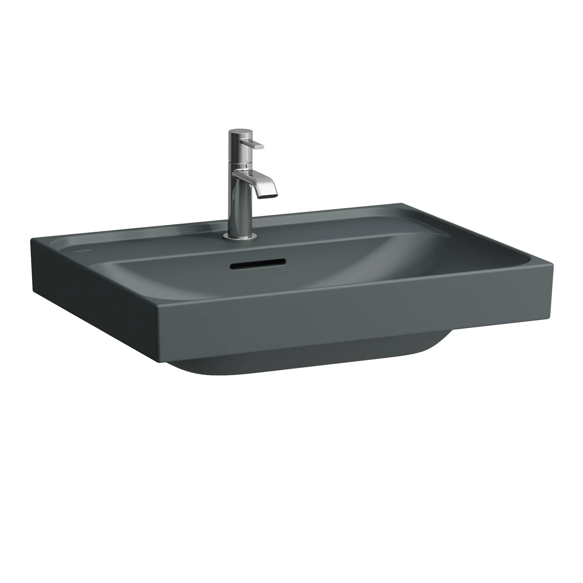 Waschtisch, MEDA, 460x600x160, 1 Hahnloch mit Überlauf, weiß