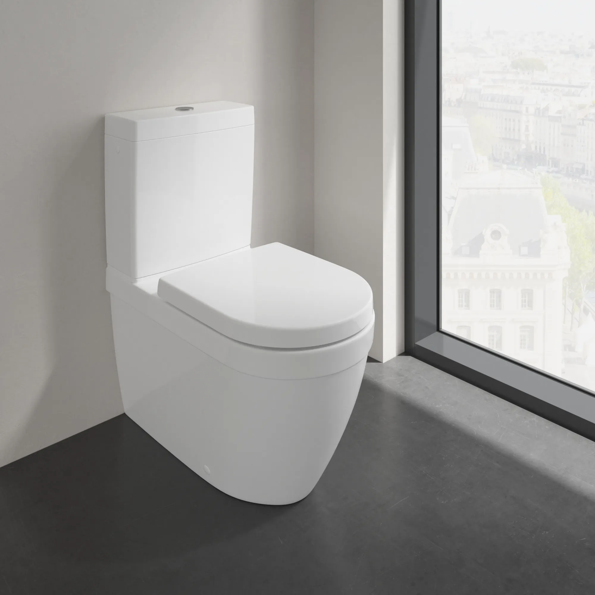 Stand-Tiefspül-WC für Kombination mit Spülkasten DirectFlush „Architectura“ 37 × 40 × 70 cm, ohne Spülrand, Abgang waagerecht