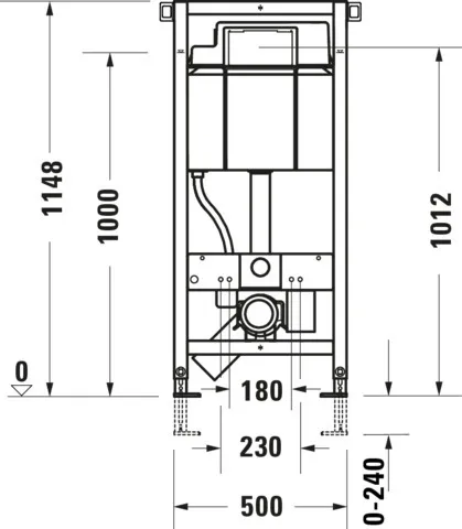 Duravit Vorwand-/Einbauelement für Toilette Installationselement Trockenbau für WC „DuraSystemInstallationselemente“ 114,8 × 50 cm in Duravit Vorwand-/Einbauelement für Toilette Installationselement Trockenbau für WC „DuraSystemInstallationselemente“ 114,8 × 50 cm in