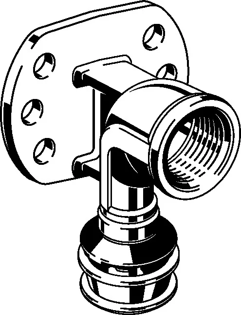 Viega „Raxofix“ Wandscheibe mit 1 Muffe und Innengewinde 20 mm × 3/4″