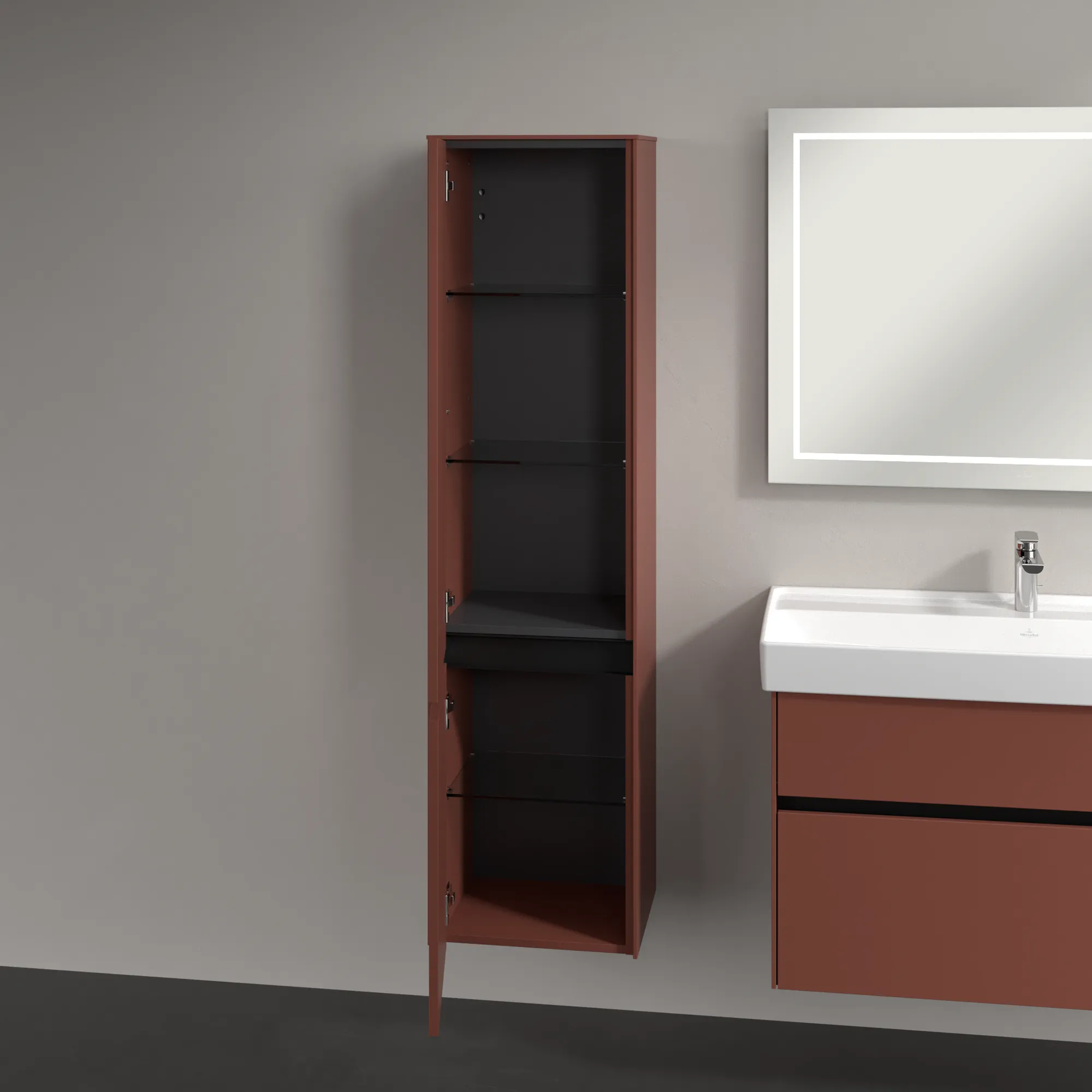 Villeroy & Boch Hochschrank „Collaro“ 40,4 × 153,8 × 34,9 cm ohne Beleuchtung, Anschlag links, 2 Türen Villeroy & Boch Hochschrank „Collaro“ 40,4 × 153,8 × 34,9 cm ohne Beleuchtung, Anschlag links, 2 Türen