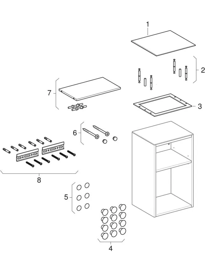 Geberit Hochschrank „Smyle“ 36 × 60 × 29,9 cm Geberit Hochschrank „Smyle“ 36 × 60 × 29,9 cm