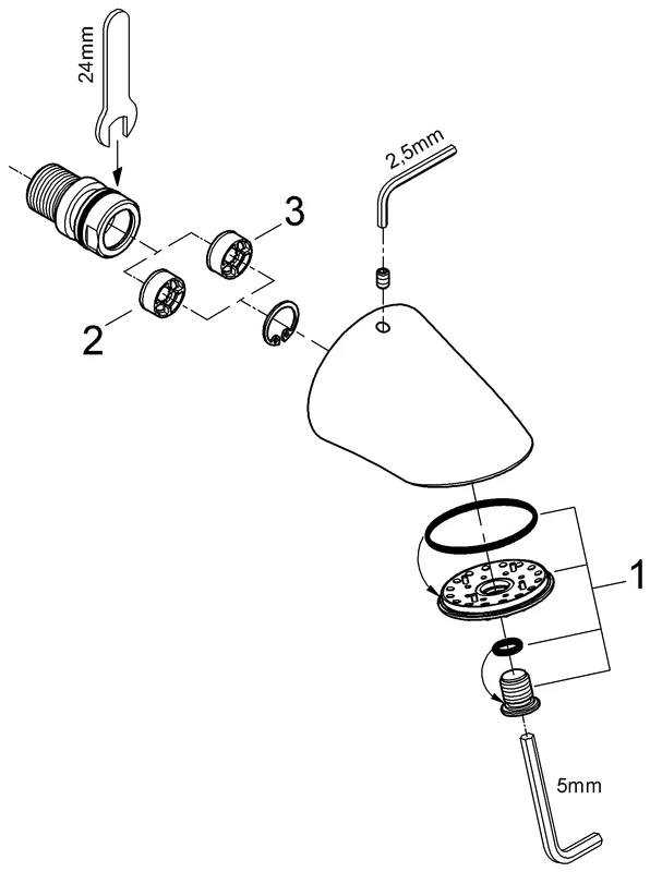 Grohe Relexa 70 Sportkopfbrause 1 Strahlart, chrom Grohe Relexa 70 Sportkopfbrause 1 Strahlart, chrom