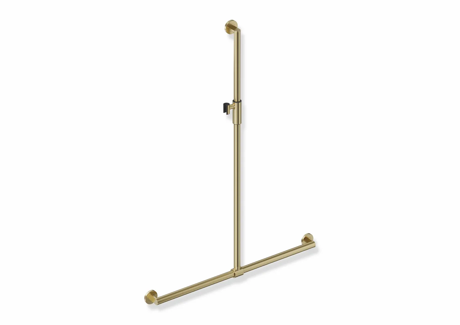 Duschhandlauf mit verschiebbarer Brausehalterstange, Edelstahl, PVD, mit magnetischem Brausehalter, senkrechte Länge 1250 mm, waagerechte Länge 914 mm, D: 32 mm, in Farbe CK (messing glänzend) Duschhandlauf mit verschiebbarer Brausehalterstange, Edelstahl, PVD, mit magnetischem Brausehalter, senkrechte Länge 1250 mm, waagerechte Länge 914 mm, D: 32 mm, in Farbe CK (messing glänzend)