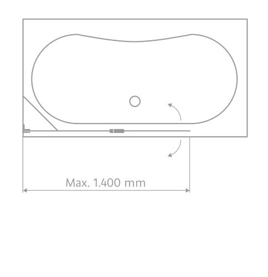 HSK Badewannenaufsatz pendelbar 2-teilig an Festteil „K2“ Glas Linea 01 (80 cm) HSK Badewannenaufsatz pendelbar 2-teilig an Festteil „K2“ Glas Linea 01 (80 cm)