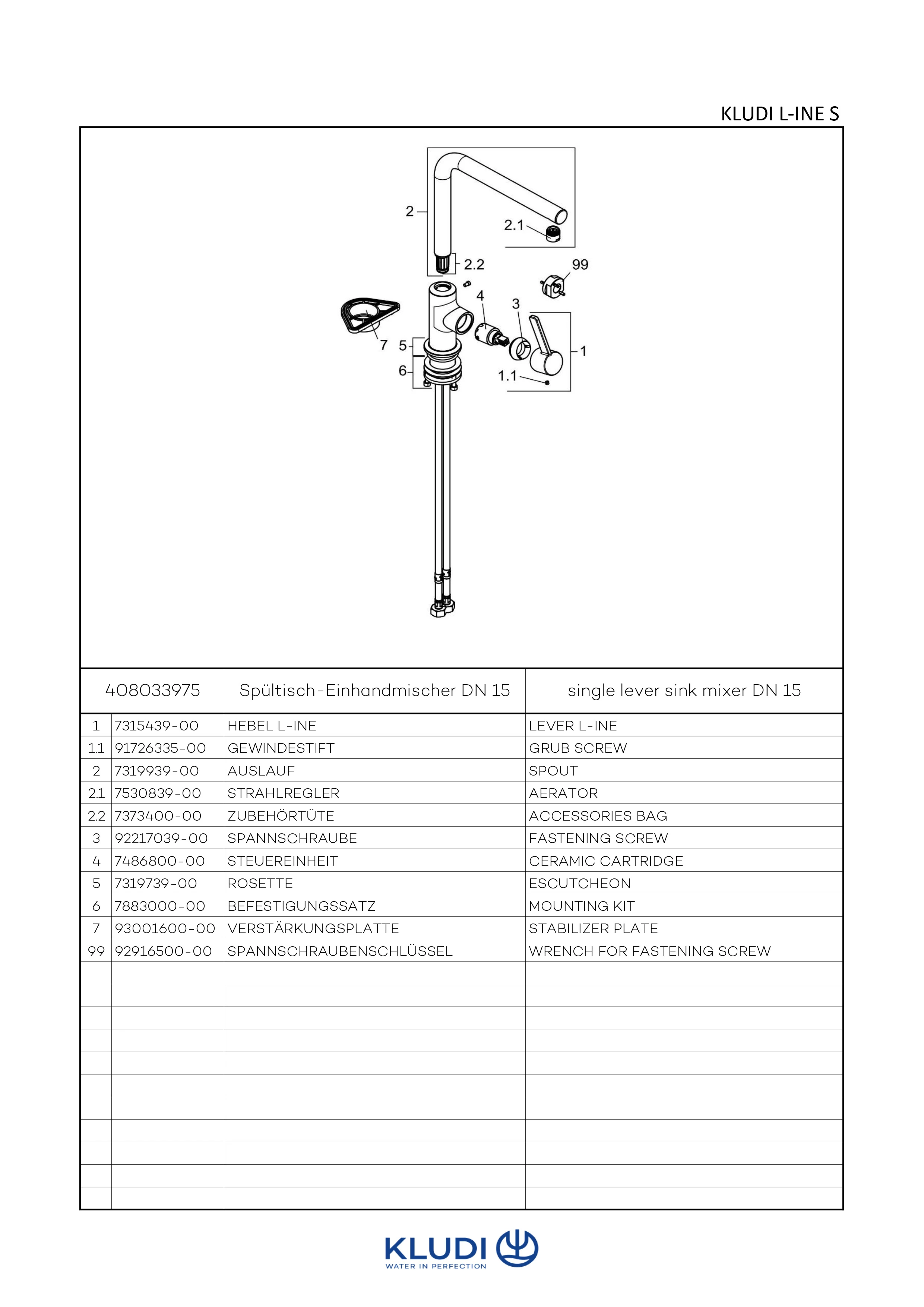 Kludi L-INE S ECO Spültisch-EHM mattschwarz Kludi L-INE S ECO Spültisch-EHM mattschwarz
