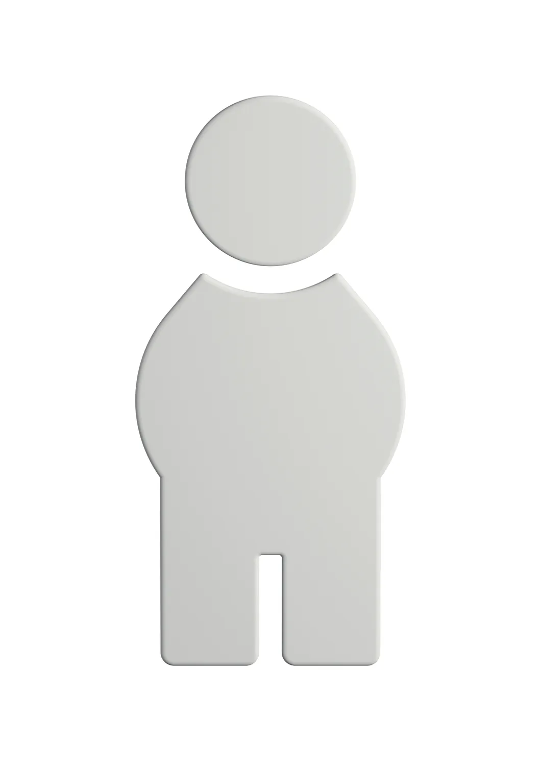 HEWI Symbol Mann Serie 801, matt, selbstklebend, Signalweiß