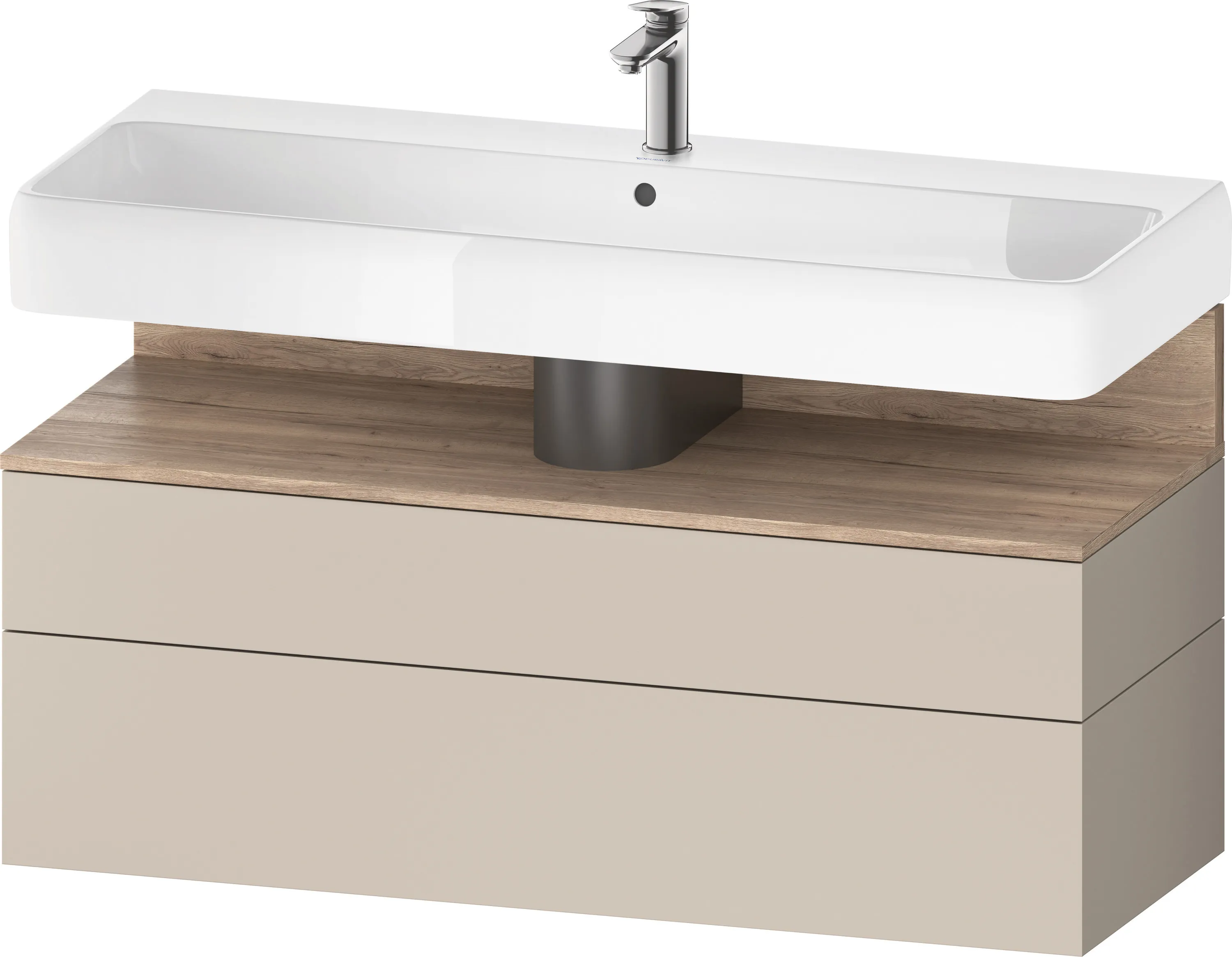 Duravit Waschtischunterschrank wandhängend „Qatego“ 119 × 59 × 47 cm, mit Beleuchtung
