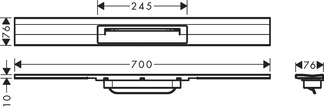 Hansgrohe RainDrain Flex Duschrinne 700 mm, wandangebunden, chrom, höhenverstellbar um 10 mm, bis zu 60 l/min Ablaufleistung Hansgrohe RainDrain Flex Duschrinne 700 mm, wandangebunden, chrom, höhenverstellbar um 10 mm, bis zu 60 l/min Ablaufleistung
