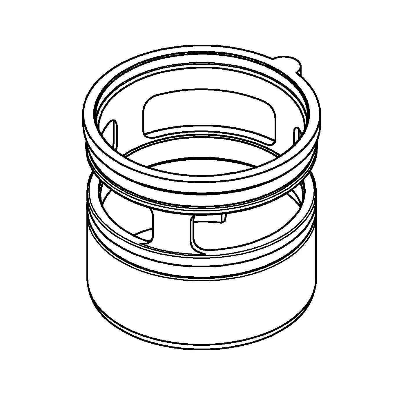 Wasserführung 47975, für Grohtherm 1000 Thermostat-Wannen- und Brausebatterien Wandmontage, Einsatz für TurboStat Kompaktkartusche, chrom