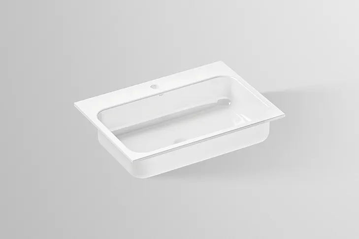 Waschbecken „SR-Serie“ 472 × 127 mm, Hahnlochposition mittig mit ProShield Waschbecken „SR-Serie“ 472 × 127 mm, Hahnlochposition mittig mit ProShield