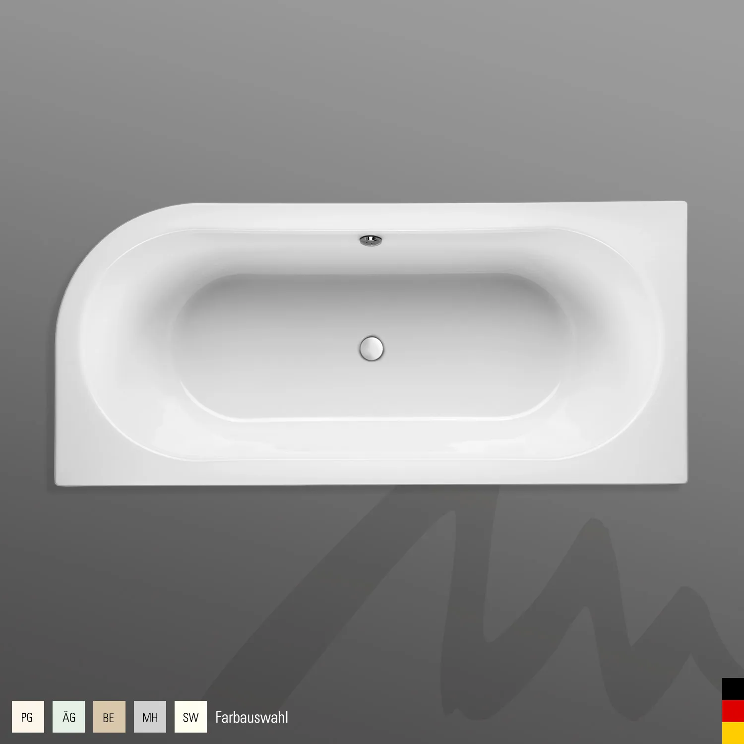 Mauersberger Acryl-Badewanne primo 1 170/75 duo rechts