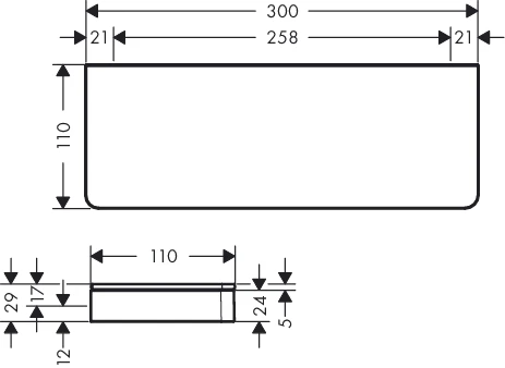 Ablage Axor Universal Accessories 300mm chrom