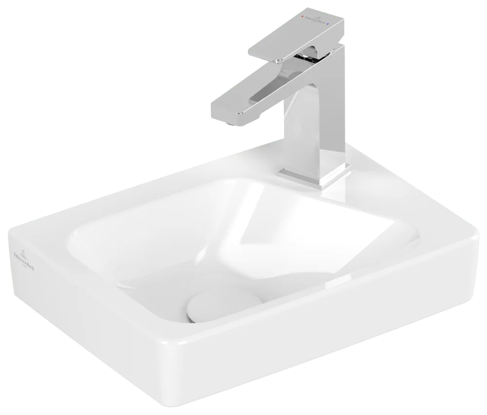 Villeroy & Boch Handwaschbecken Architectura, Rechteck, Weiß Alpin, 355 x 260 x 135 mm, mit Überlauf, 1-Loch Armatur