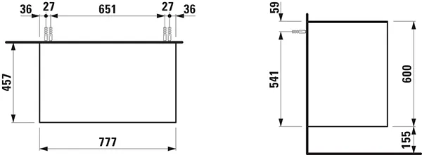 Laufen Sideboard THE NEW CLASSIC 457x777x600, weiß lackiert Laufen Sideboard THE NEW CLASSIC 457x777x600, weiß lackiert