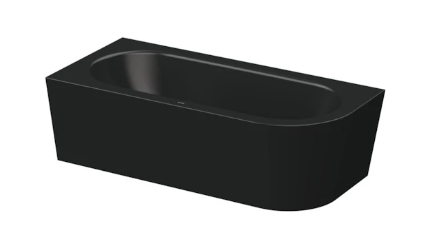 Bette BetteSilhouette Badewanne 1850x850x420 mm, Ebony, glasierter Titan-Stahl, 2-Sitzer, Eck-Einbau