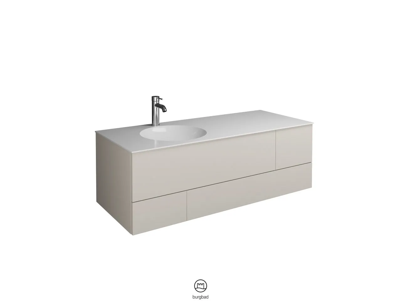 burgbad Badmöbelset „Coco“ in Dunkelgrau Solid Matt