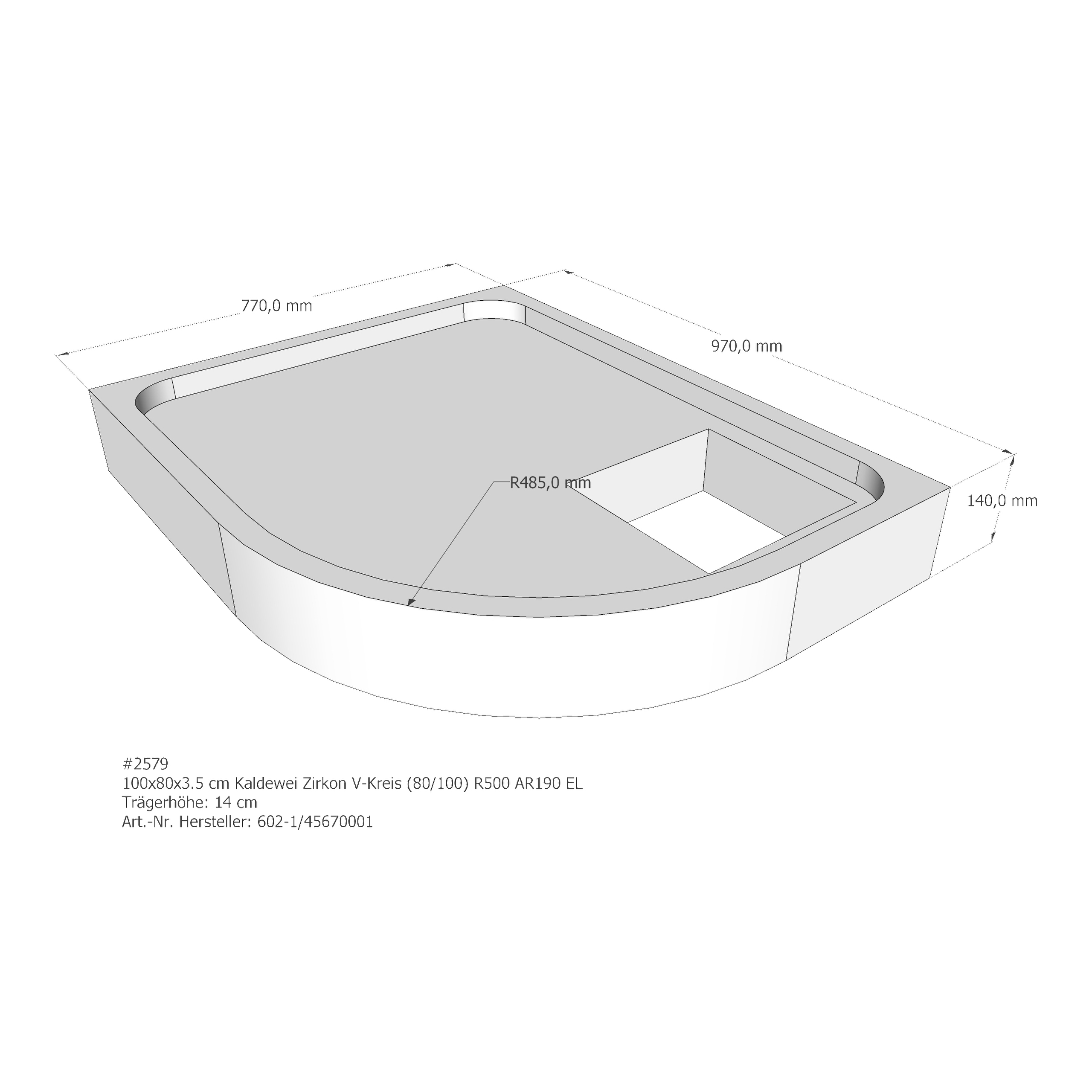 Duschwannenträger für Kaldewei Zirkon 80 × 100 × 3,5 cm Breite: 100 cm / Länge: 80 cm Duschwannenträger für Kaldewei Zirkon 80 × 100 × 3,5 cm Breite: 100 cm / Länge: 80 cm