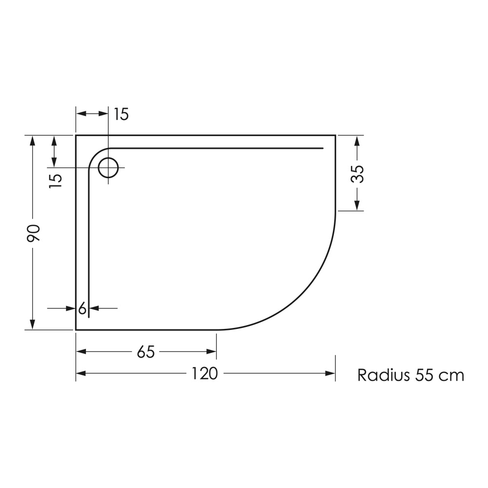 repaBAD asymmetrische Viertelkreisduschwanne Bologna rechts inklusive TFR-Wannenvverstärkung, 120 x 90 x 2,5 cm in Weiss repaBAD asymmetrische Viertelkreisduschwanne Bologna rechts inklusive TFR-Wannenvverstärkung, 120 x 90 x 2,5 cm in Weiss