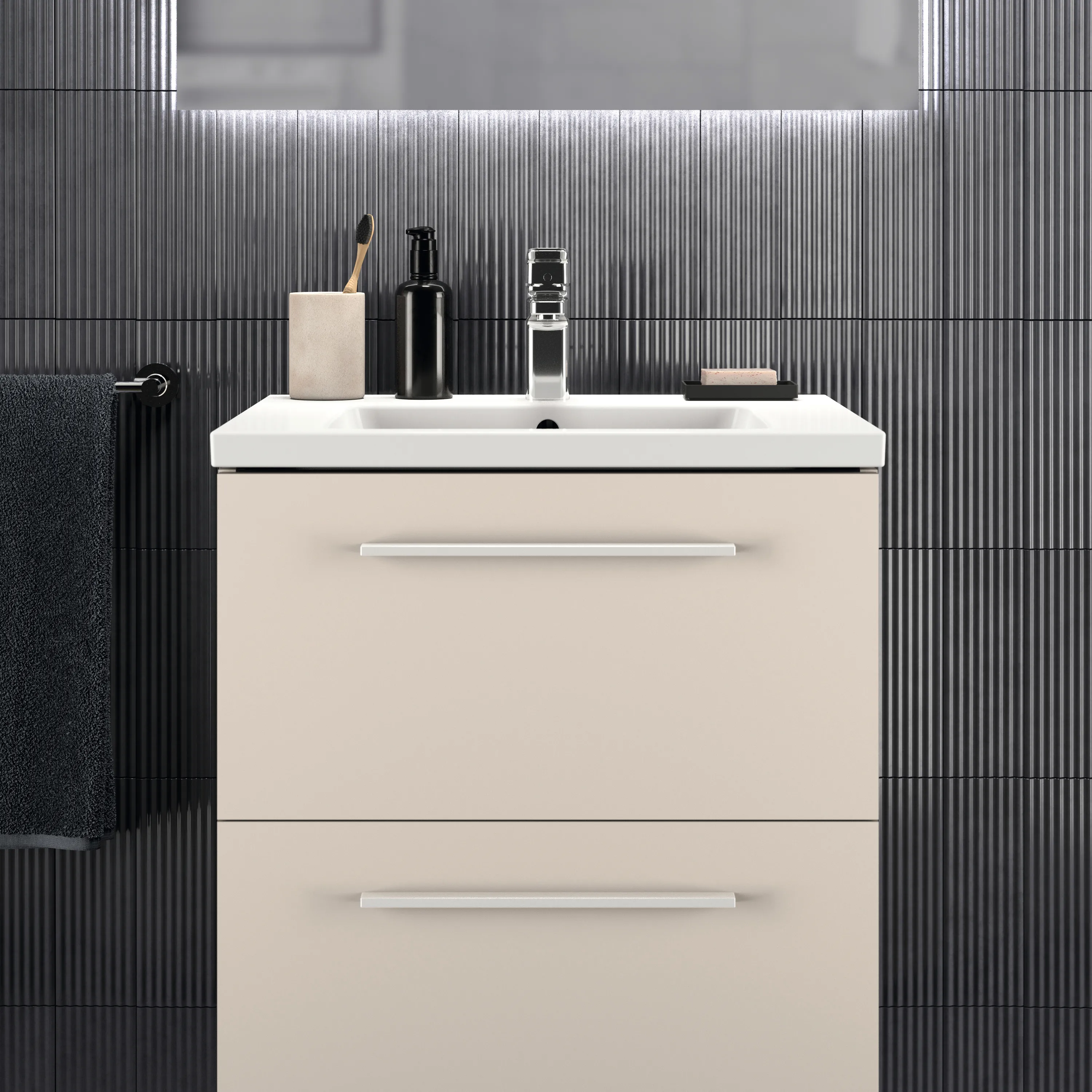 Ideal Standard Waschtischunterschrank „i.lifeB“ 60 × 63 × 50,5 cm Sandbeige matt Ideal Standard Waschtischunterschrank „i.lifeB“ 60 × 63 × 50,5 cm Sandbeige matt