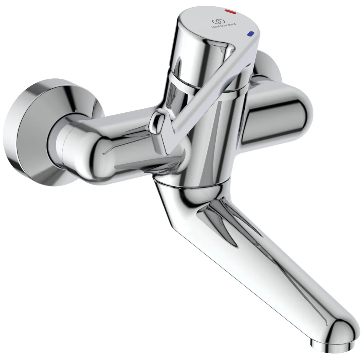 Ideal Standard Wandwaschtisch-Sicherheitsarmatur Ceraplus B8314AA, Einhebel, 180mm Hebel, 150mm Ausladung, Chrom