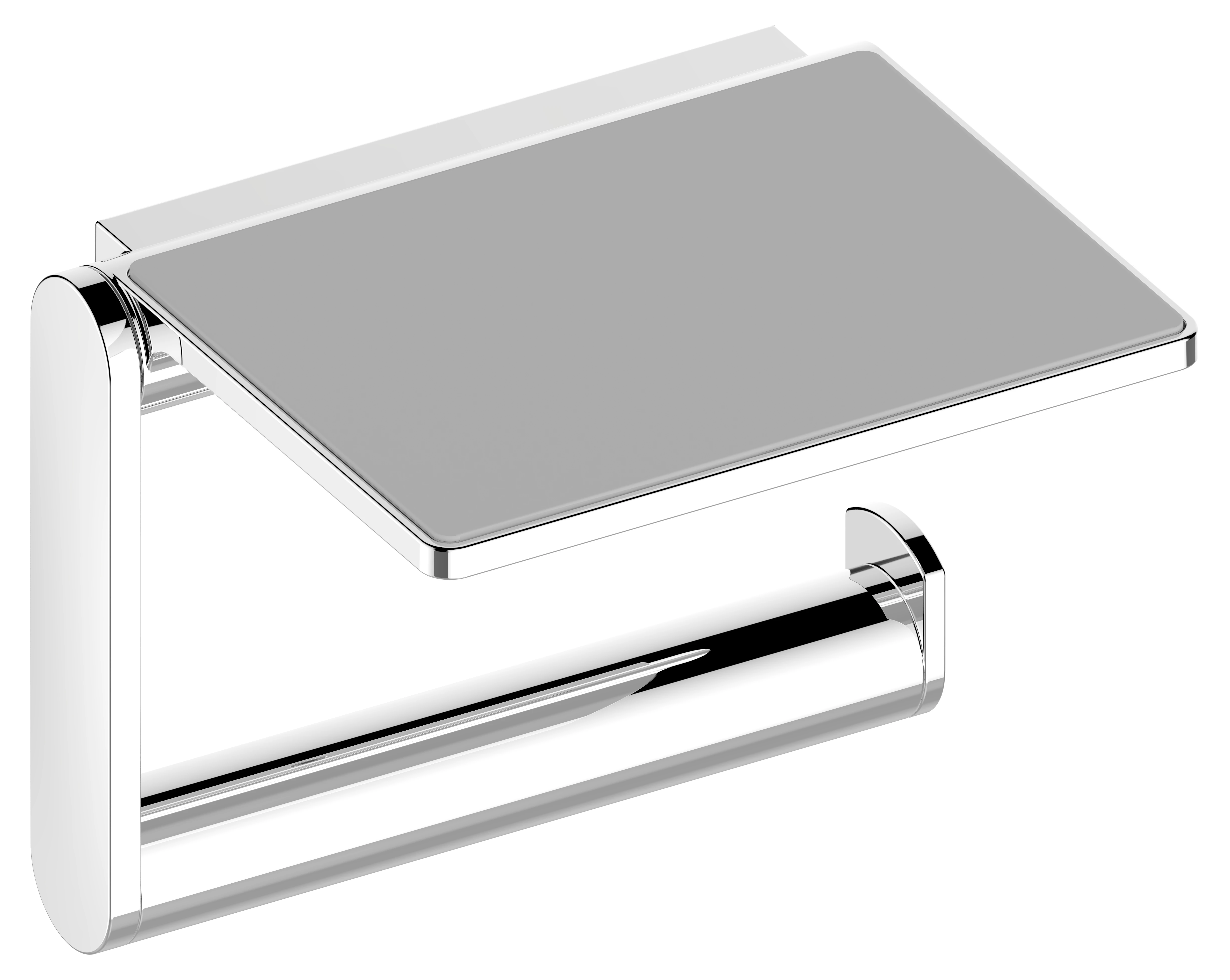Plan 14973170000 Toilettenpapierhalter mit Ablage Aluminium-finish Plan 14973170000 Toilettenpapierhalter mit Ablage Aluminium-finish