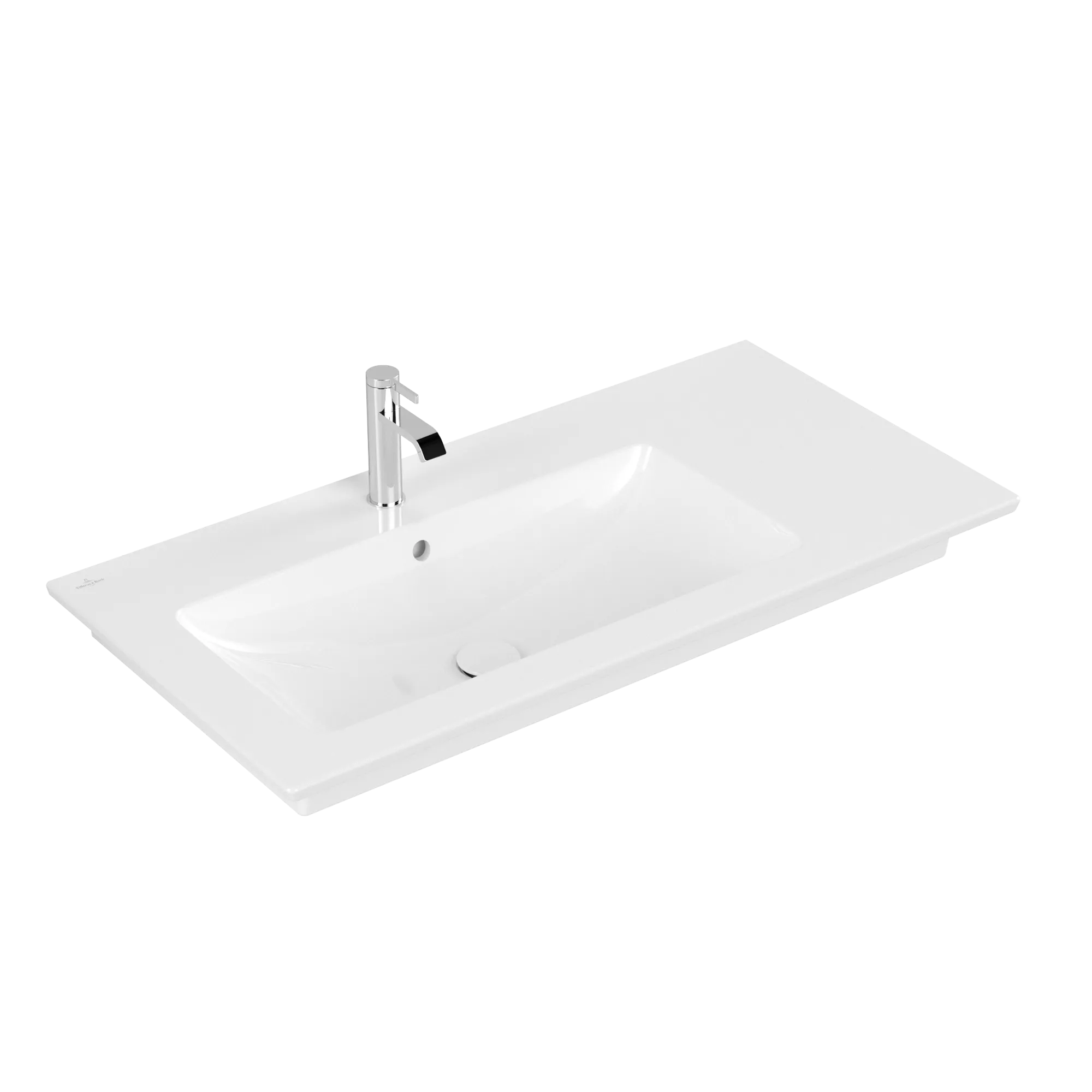 Villeroy & Boch Wandwaschtisch „Venticello“ 1000 × 500 × 170 mm, für Becken links, mit Hahnlochbohrung, Hahnlochposition mittig in Weiß Alpin Villeroy & Boch Wandwaschtisch „Venticello“ 1000 × 500 × 170 mm, für Becken links, mit Hahnlochbohrung, Hahnlochposition mittig in Weiß Alpin