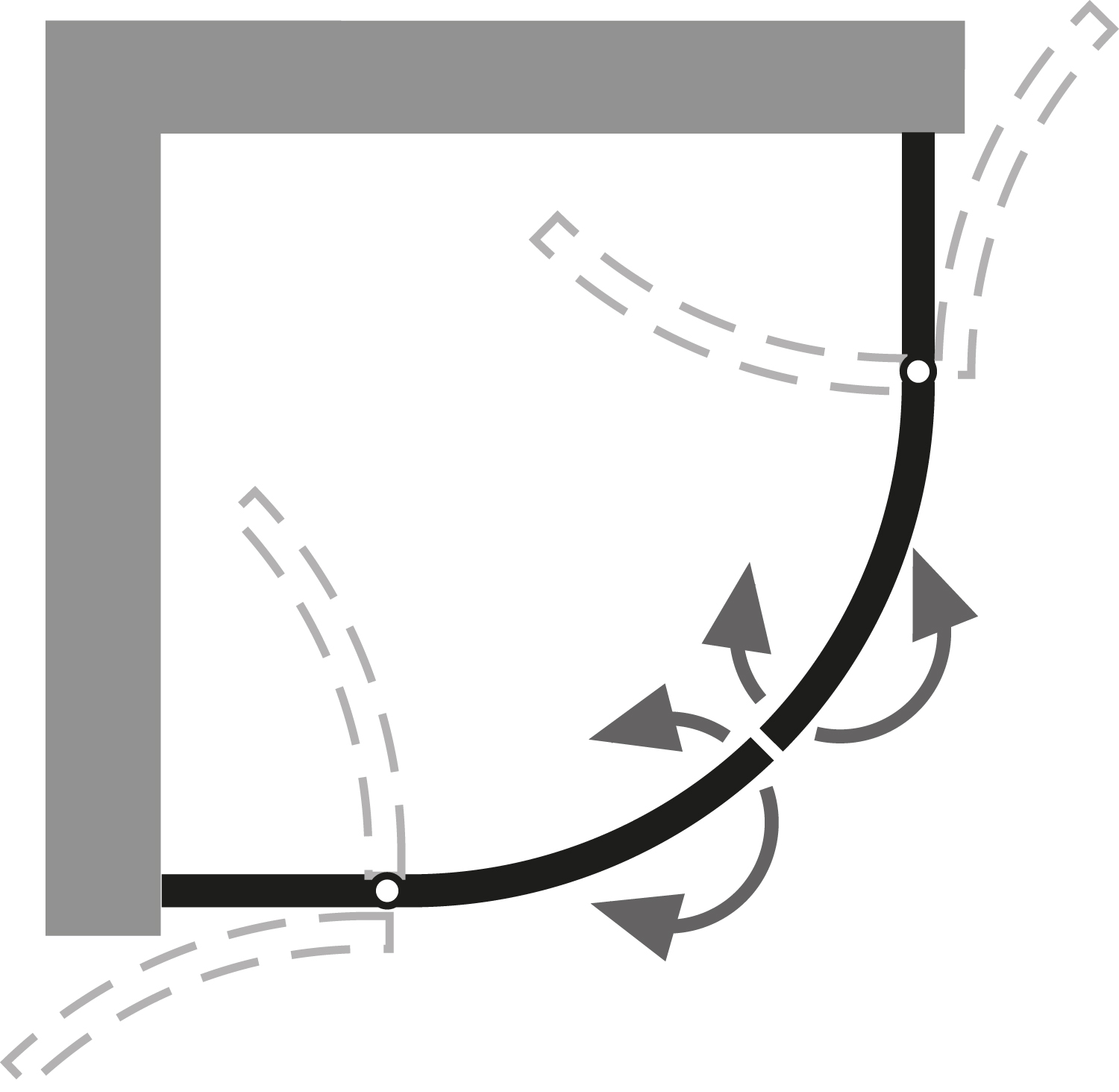 HSK Badewannenaufsatz passend zu Badewannenaufsätze von K2.80 bis K2.82 „K2“ Glas Klar hell, Scharniere Chromoptik (Alu Hochglanz poliert)