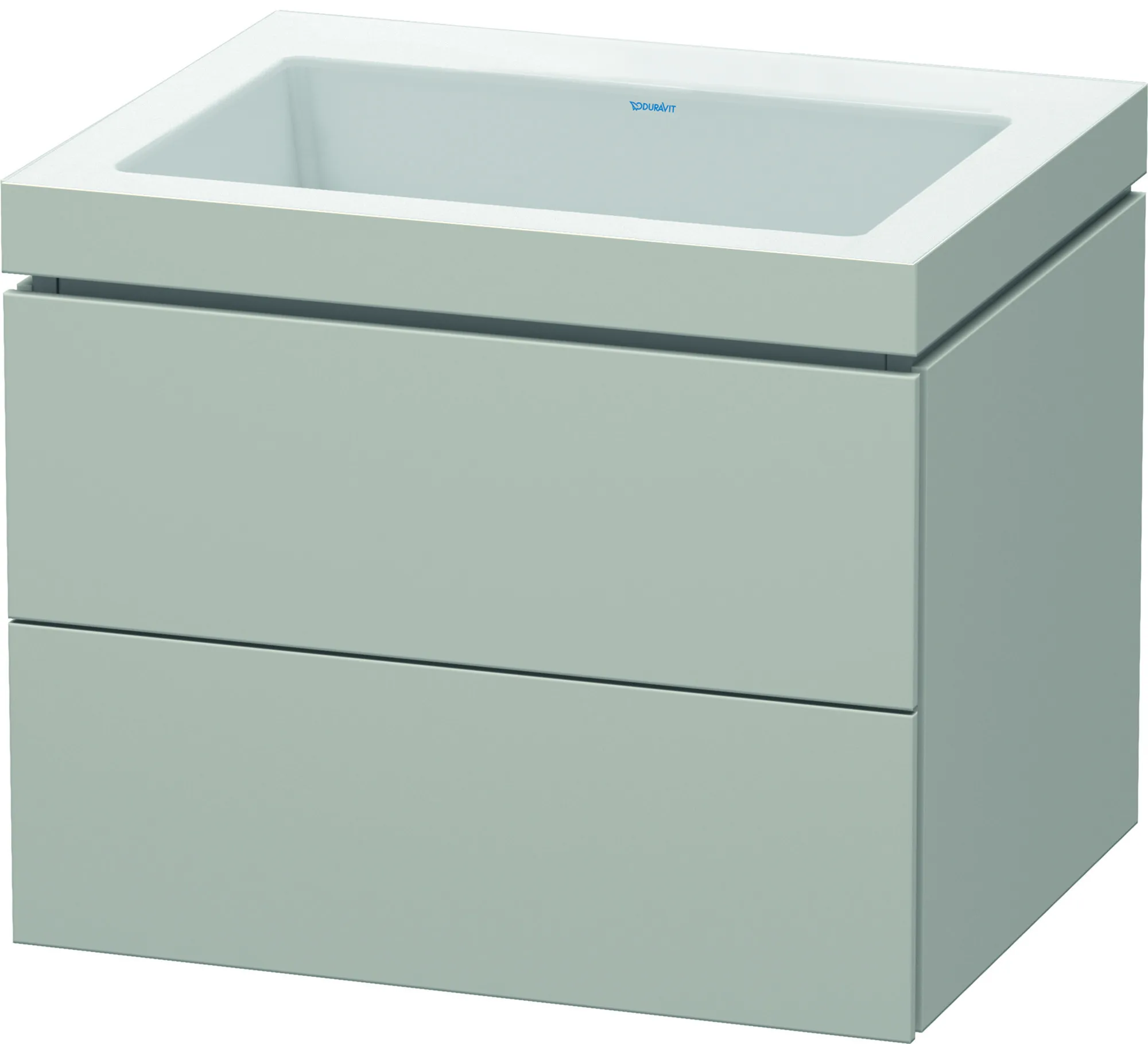 Duravit Möbelset c-shaped Set wandhängend wandhängend „L-Cube“ 60 × 50 × 48 cm Betongrau Matt