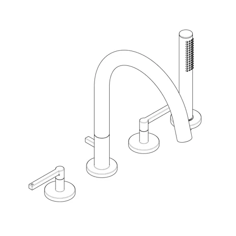 Kludi NOVA FONTE 4-Loch Wannenarmatur PURISTIC chrom