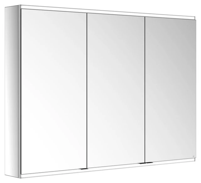 KEUCO Wandvorbau Spiegelschrank 3-türig „Royal Modular 2.0“ in Silber (eloxiert), Aufputz, mit Beleuchtung, mit Steckdosen 1300 × 900 × 160 mm KEUCO Wandvorbau Spiegelschrank 3-türig „Royal Modular 2.0“ in Silber (eloxiert), Aufputz, mit Beleuchtung, mit Steckdosen 1300 × 900 × 160 mm