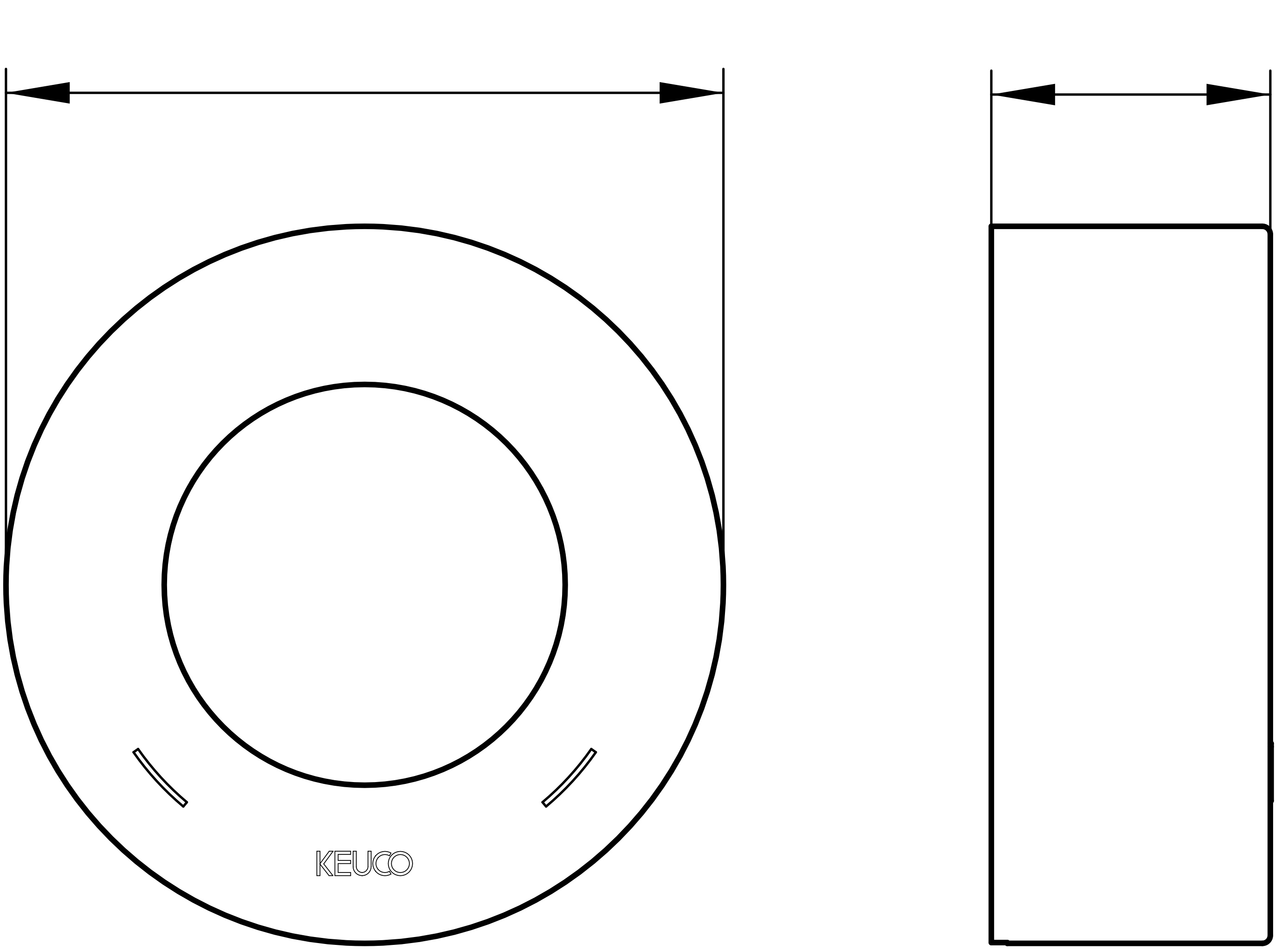 IXMO 59551070381 Verlängerungs-Rosette für Einhebelmischer, rund Höhe 25 mm Edelstahl-finish