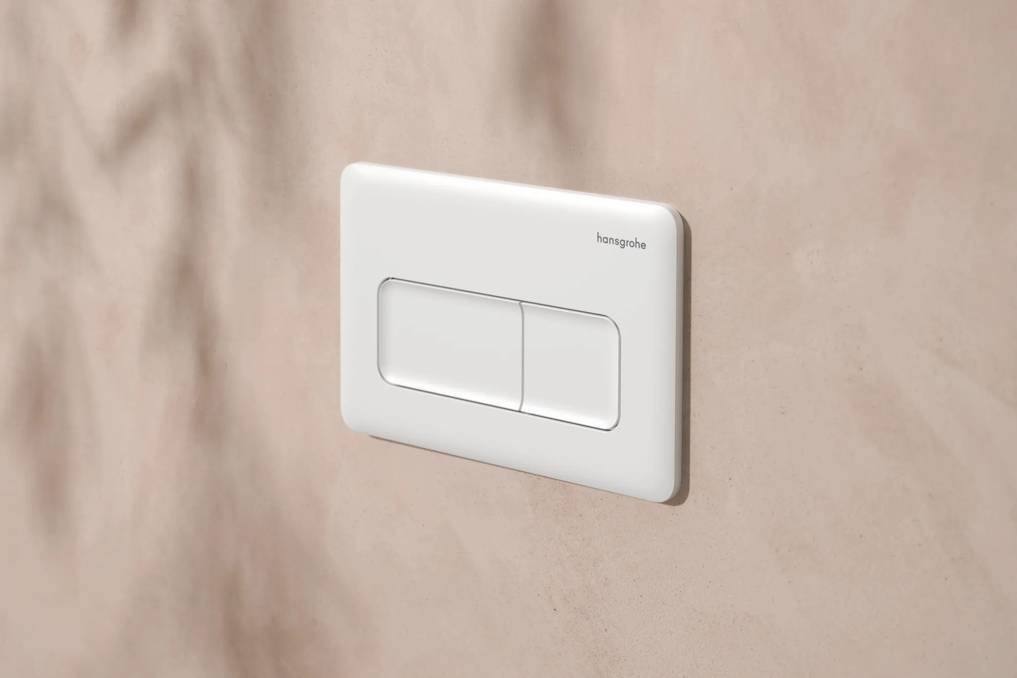 Hansgrohe iFrame Original Q Betätigungsplatte, 2-Mengen-Spülung CN mattweiß