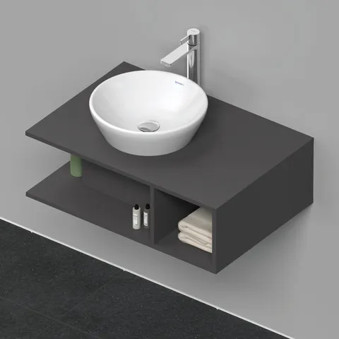 Duravit Waschtischunterschrank wandhängend „D-Neo“ 80 × 26 × 55 cm Graphit Matt