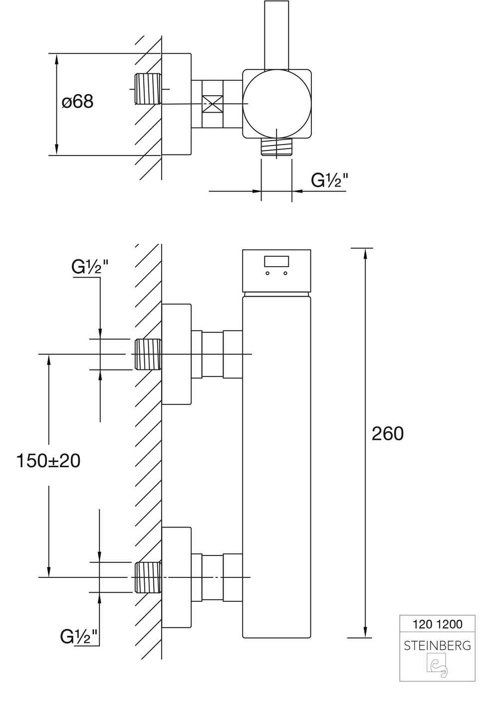 Serie 120 Brause-Einhebelmischbatterie 1/2