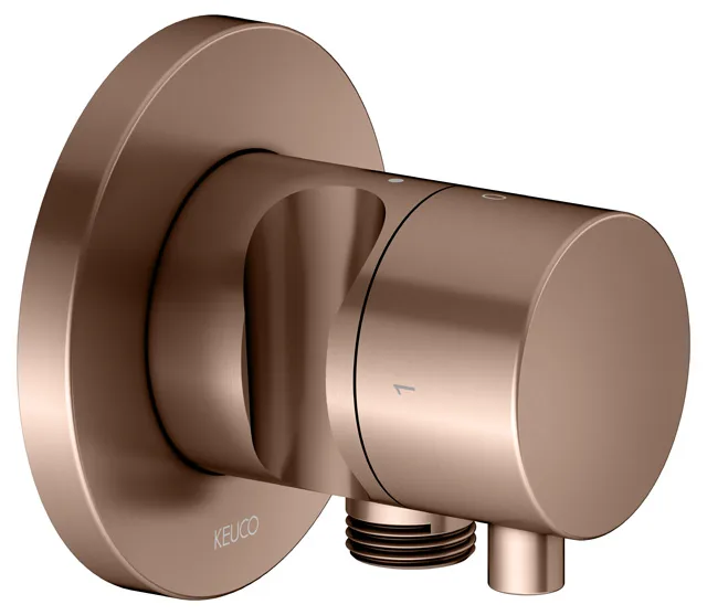 IXMO 2-Wege Ab- u. Umstellventil UP IXMO Comfort, rund Rotgold gebürstet