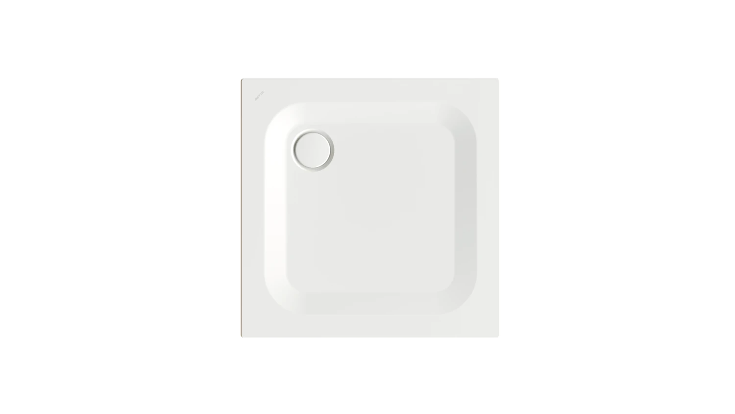 Bette quadrat Duschwanne „BetteUltra“ 850 × 850 mm ohne Oberflächenbeschichtung, mit BetteGlasur Plus, ohne Wannenträger, in Snow