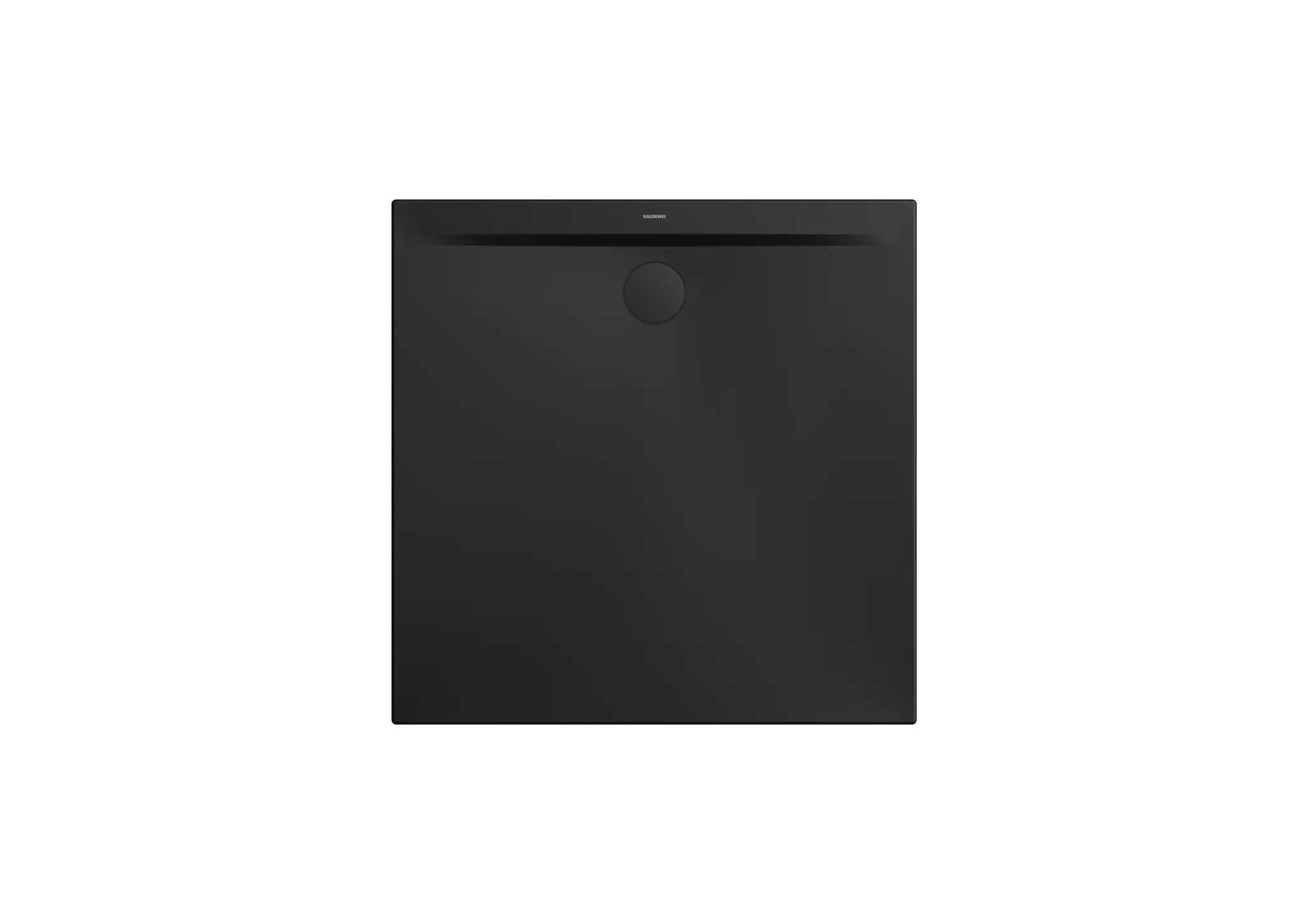 Kaldewei quadrat Duschwanne „Superplan Zero“ 100 × 100 cm ohne Oberflächenbeschichtung, mit Antislip Secure Plus, in schwarz matt