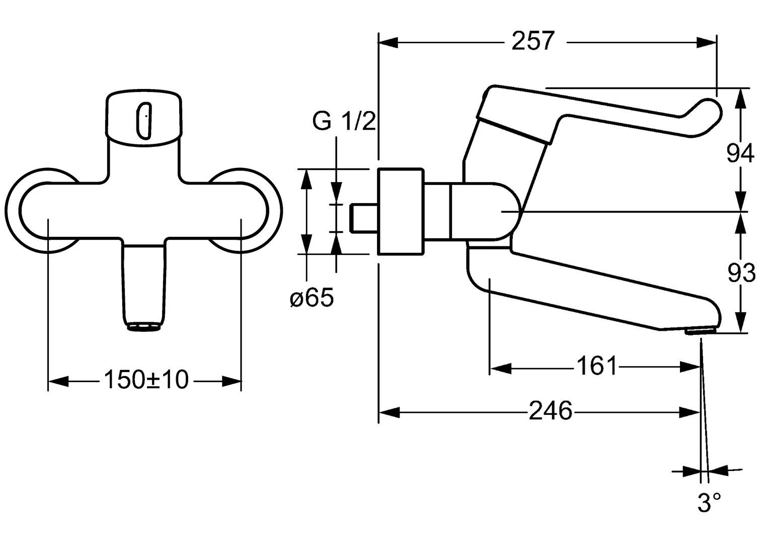 HansaMEDIPRO Einhebelmischer Waschtischbatterie HansaMEDIPRO 0256 Ausladung 246 mm DN15 Chrom HansaMEDIPRO Einhebelmischer Waschtischbatterie HansaMEDIPRO 0256 Ausladung 246 mm DN15 Chrom