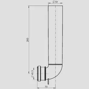 SANIT Spülbogen mit Lippendichtring (BH 985)